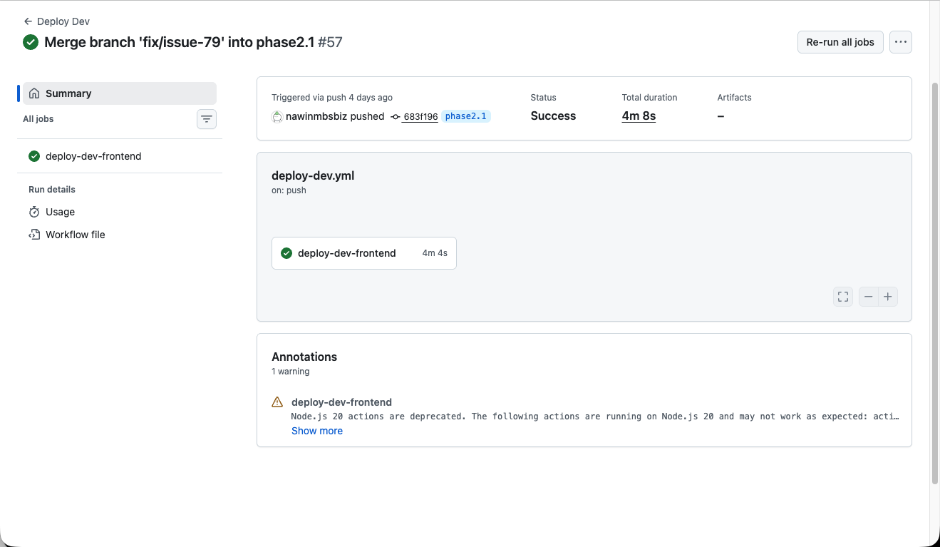GitHub Actions deploy